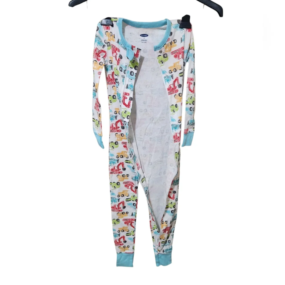 NWT Old Navy Pajama Onesie Construction Vehicle Print Size 5T
